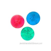 1 Dozen 60mm Assorted Colored Glitter Balls Super Bouncy Ball