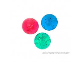 1 Dozen 60mm Assorted Colored Glitter Balls Super Bouncy Ball