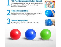 4pack Squishy Sticky Balls for kids Luminescent Sticky Balls Stick to Wall Stress Relief Toys Tear-Resistant Non-Toxic Fun Toy for Anxiety