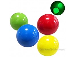 4Pcs Sticky Wall Balls Set Stress Relief Goo Balls Sticky Ball Fluorescence Goo Ball Fun Toy for Kids Adults