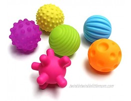 Baby Touch Hand Ball Toys Rubber Textured Hands Touch Ball Baby Sensory Toys Ball Bath Toys Hand Ball Toy6pcs