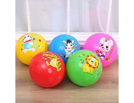 beetoy 5 Pcs 7 Inch Balls for Kids Playground Balls for Toddlers 1-3 with Pump Cute Inflatable Ball Toy Indoor Outdoor Sports for Kids & Toddlers