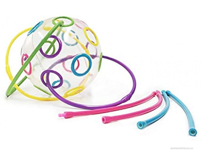 Edushape Kids Thread-O Ball Fidget Toy Fun Sensory Ball Improves Color Recognition Motor Skills & Dexterity