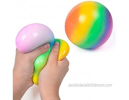 Giant Stress Ball-Anti Stress Sensory Ball Squeeze Toy for Adults and Kids -Suitable for Home and Office Rainbow