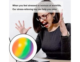 Giant Stress Ball-Anti Stress Sensory Ball Squeeze Toy for Adults and Kids -Suitable for Home and Office Rainbow