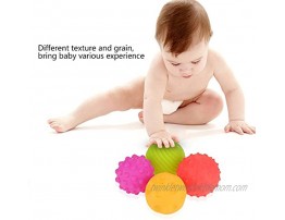 GLOGLOW 4PCS Sensor Ball Set Baby Textured Touch Hand Ball Toys Baby Grip Balls Squish Toys Colorful Melody Cognition Rubber Kids Early Learning Toys
