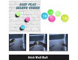 Glow Balls Sticky Wall Balls Stress Relief Balls Sticky Ceiling Balls Glow Stress Toys Stick to The Wall and Slowly Fall Off for Kids Adults Fun Squishy Toys for ADHD OCD Anxiety