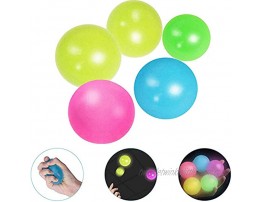 Glow Balls Sticky Wall Balls Stress Relief Balls Sticky Ceiling Balls Glow Stress Toys Stick to The Wall and Slowly Fall Off for Kids Adults Fun Squishy Toys for ADHD OCD Anxiety