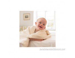 Hippychick Organic Cotton Fleece Baby Cot Blanket – The Wonderfully Soft and Safe Baby Blanket Natural 39x59