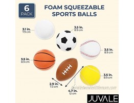 Juvale Mini Foam Sports Balls Stress Relief Party Favor 6 Pack