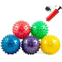 LOVEINUSA Bounce Ball 12 PCS Edushape Sensory Balls Knobby Party Balls Massage Balls with Air Pump Set 4.72