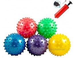 LOVEINUSA Bounce Ball 12 PCS Edushape Sensory Balls Knobby Party Balls Massage Balls with Air Pump Set 4.72