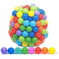Playz 200 Soft Plastic Mini Play Balls with 8 Vibrant Colors Crush Proof No Sharp Edges Non Toxic Phthalate & BPA Free Use in Baby or Toddler Ball Pit Play Tents & Tunnels for Indoor & Outdoor