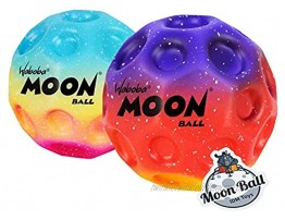 Waboba Moon Ball Gradient Edition | 2 Pack Bouncing Ball Bundle | Kids Toy Bounce Ball | Rainbow Moon Ball + Bonus IDM TOYS Sticker Colors May Vary