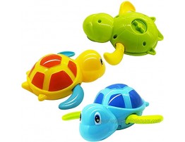 3 PCS Baby Bath Toys 3 Baby Bathtub Wind Up Turtle Toys Floating Bath Animal Toys for Kids Toddlers Child Pool Swimming Clockwork Water Toys for Boys and Girls