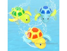 Baby Bath Toy Swimming Turtle Floating Wind-up Bathtub Pool Toys Cute Water Play Sets for Kids Boys Girls 3 Pcs