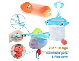 Bath Toy Sets 36 Foam Bath Letters and Numbers Floating Squirts Animal Toys Set with Fishing Net and Organizer Bag Fish Catching Game for Babies Infants Toddlers Bathtub Time