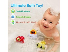 BEAURE 5PCS Baby Bath Toys Set Water Spray Sprinkler Bath Toys for Toddlers Baby Bathtime Squirt Toys with Rear Propeller Pool Bathroom Bathtub Toys for Kids Boys Girls