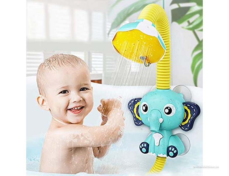 BETTINA Cute Elephant Bath Toy Electric Automatic Water Pump with Hand Shower Sprinkler-Bath Toys Bathtub Toys for Toddlers Babies Kids 3 4 5 Year Old Girls Boys Gifts