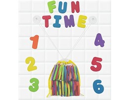 Click N' Play Bath Foam Letters & Numbers with Mesh Bath Toys Organizer 36 Count