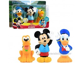 Disney Junior Mickey Mouse Bath Toy Set Includes Mickey Mouse Donald Duck and Pluto Water Toys  Exclusive by Just Play