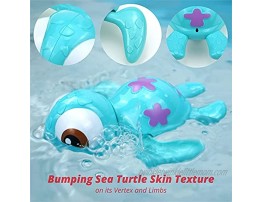 DUCKBOXX XX Bath Toys Wind up Swimming Sea Turtles for Toddlers Babies Blue