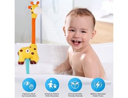 flashbluer Baby Bath Shower Head Toy Cute Giraffe Baby Shower Bathtub Water Sprinkler Bath Time Toys for Infants Newborn Toddlers Boys Girls Gifts