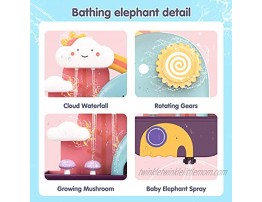 GILOBABY Bath Toys for Toddlers Baby Bathtub Wall Toy Elephant Waterfall Fill Spin and Flow with Bear and Cactus Gift for Kids Age 1 2 3 4 5 6 Years Old