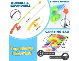 GoodyKing Magnetic Fishing Game Pool Toys for Kids Magnetic Fishing Toy for Toddlers Bath-tub Outdoor Indoor Carnival Party Water Table Poles Nets Fishes for Kids Age 3 4 5 6 Years Old Gift Summer
