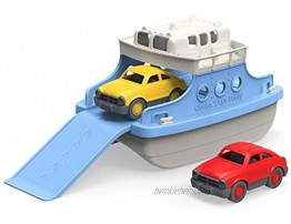 Green Toys Ferry Boat with Mini Cars Bathtub Toy Blue White Standard