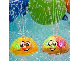GRUSEMI 2 Pcs Bath Toy Spray Water Squirt Toy LED Light Up Float Toys Bathtub Shower Pool Bathroom Toy for Baby Toddler Infant Kid Water Electric Sprayer