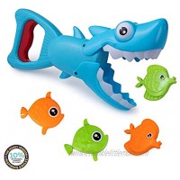 Hoovy Bath Toys Fun Baby Bathtub Toy Shark Bath Toy for Toddlers Boys & Girls Shark Grabber with 4 Toy Fish Included Shark Grabber