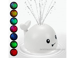 josid Baby Bath Toys Light Up Bath Toys with LED Light Baby Pool Toys Bathtub Toys for Toddlers 1-5 Girl and Boy Bathroom Baby Games，Whale Spray Water Bath Toy White