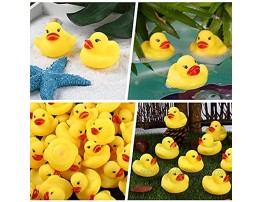 JTTJDB 50-Pieces Float & Squeak Mini Rubber Duck Baby Bath Ducky Sound Shower Toys for Kids