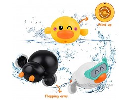 LiKee Baby Bath Toys Floating Wind-up Ducks Swimming Pool Games Water Play Set Gift for Bathtub Shower Beach Infant Toddlers Kids Boys Girls Age 1 2 3 4 5 6 Years Old 3 Ducks& 1 Net