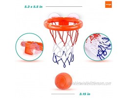 MARPPY Bath Toys Bathtub Basketball Hoop for Toddlers Kids Boys and Girls with 4 Soft Balls Set & Strong Suction Cup Bathtub Shooting Game & Fun Toddlers Bath Toys for Boys or Girls