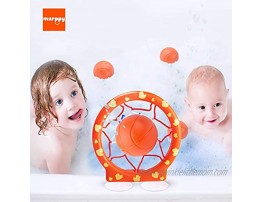 MARPPY Bath Toys Bathtub Basketball Hoop for Toddlers Kids Boys and Girls with 4 Soft Balls Set & Strong Suction Cup Bathtub Shooting Game & Fun Toddlers Bath Toys for Boys or Girls