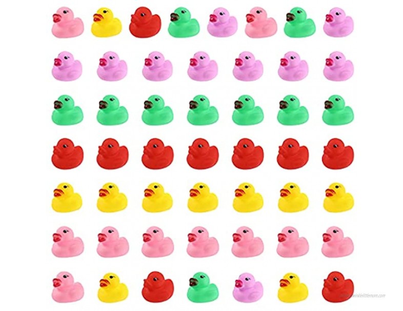 N C Rubber Duck ，Baby Bath Toy for Kids Assorted Colors Duck Toy Let Babies Fall in Love with Different Colors and Discover The Wonderful World50PCS