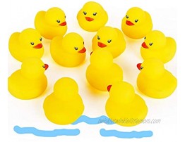 Novelty Place [Float & Squeak Rubber Duck Ducky Baby Bath Toy for Kids 24 Pcs