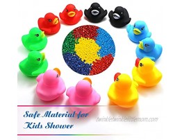Novelty Place [Float & Squeak Rubber Duck Ducky Baby Bath Toy for Kids Assorted Colors 12 Pcs