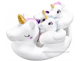 YowellGo Bath Toys,Water Spray Toys Cute Unicorn Rubber for Baby Kids Toddlers,for Shower Time or Pool Party Bathroom Toys Value Pack Unicorn Floating Bath SquirtToys Ideal GiftsSet of 4