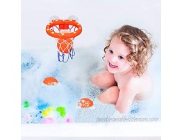 zoordo Bath Toys Bathtub Basketball Hoop Balls Set for Toddlers Kids with Strong Suction Cup Easy to Install,Fun Games Gifts in Bathroom,3 Balls Included Only Stick on Smooth Surface