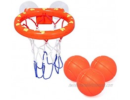 zoordo Bath Toys Bathtub Basketball Hoop Balls Set for Toddlers Kids with Strong Suction Cup Easy to Install,Fun Games Gifts in Bathroom,3 Balls Included  Only Stick on Smooth Surface