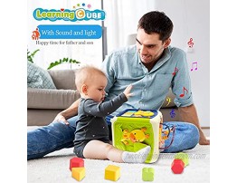 Baby Activity Cube with Bead Maze Baby Toys 12 to 18 Months | Baby Toys 6 to 12 Months | Shape Sorter Music Toys for 1 2 3 Years Old Boys and Girls Kids Toddlers Infant Christmas First Birthday Gift