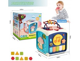 Baby Activity Cube with Bead Maze Baby Toys 12 to 18 Months | Baby Toys 6 to 12 Months | Shape Sorter Music Toys for 1 2 3 Years Old Boys and Girls Kids Toddlers Infant Christmas First Birthday Gift