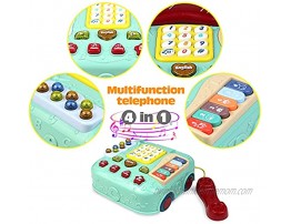 Baby Musical Toys Kids Pretend Phone Call with Light UP Piano Keyboard Preschool Learning & Education Games Sensory Toys Birthday Gifts for Boys Girls Infant 3 6 9 12 18 24 Months