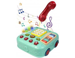 Baby Musical Toys Kids Pretend Phone Call with Light UP Piano Keyboard Preschool Learning & Education Games Sensory Toys Birthday Gifts for Boys Girls Infant 3 6 9 12 18 24 Months