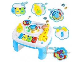 BACCOW Baby Toys 6 to 12-18 Months Musical Educational Learning Activity Table Center Toys for Toddlers Infants Kids 1 2 3 Year Olds Boys Girls Gifts Size 9.7 x 8.7 x 7.1 Inches