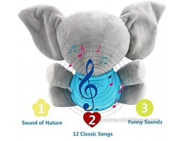 CGNiONE Plush Elephant Music Baby Toys Newborn Baby Toys for Baby 0 3 6 9 12 Month Cute Stuffed Aminal Light Up Baby Musical Toys for Infant Babies Boys & Girls Toddlers 0 to 36 Months