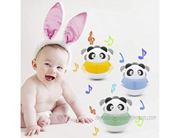 Conzy Baby Tummy time Wobbler Toys Lovely Panda Tumbler Roly Poly for Baby Infants Boy Girl 3 to 12 Months